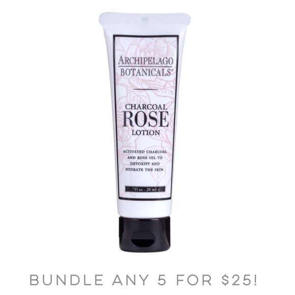 5/$25 Archipelago Botanicals Charcoal Rose Lotion - Picture 1 of 2